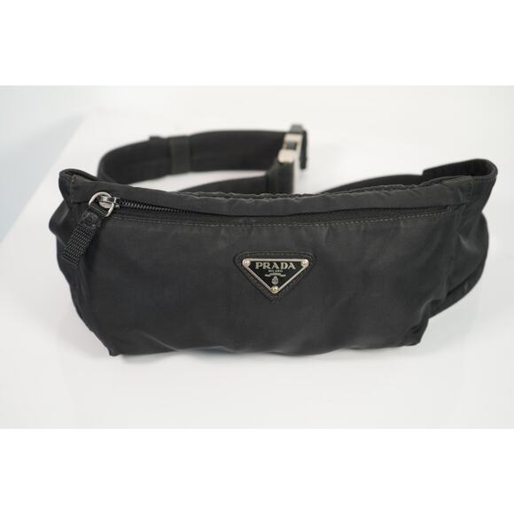 Prada Black Nylon Fanny Pack FREE COA - Picture 1 of 7